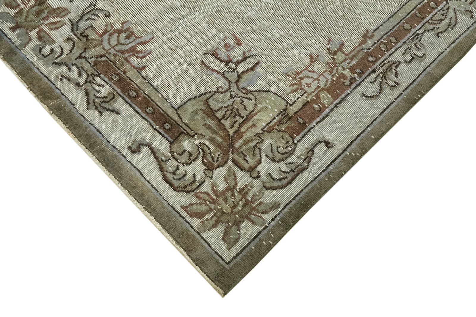Handmade Vintage Grey Overdyed Rug 194 Cm X 307 Cm photo Textiles