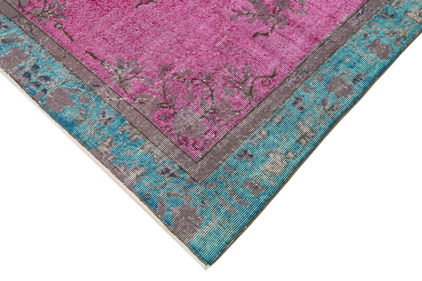 Handmade Vintage Multicolor Overdyed Rug 262 Cm X 163 Cm photo Textiles
