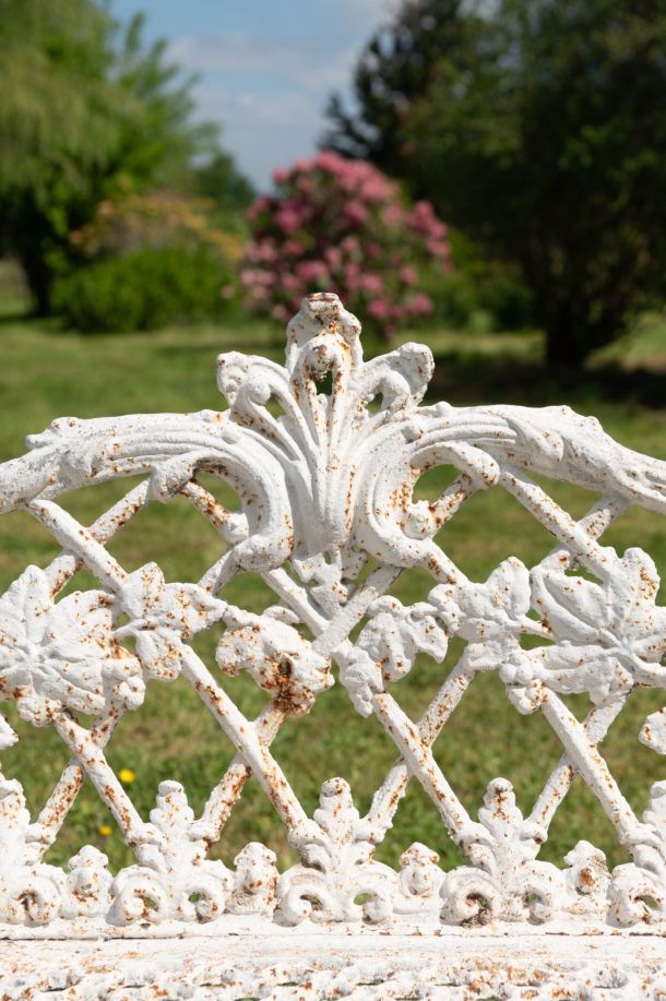 Antique Cast Iron English Garden Bench photo for sale