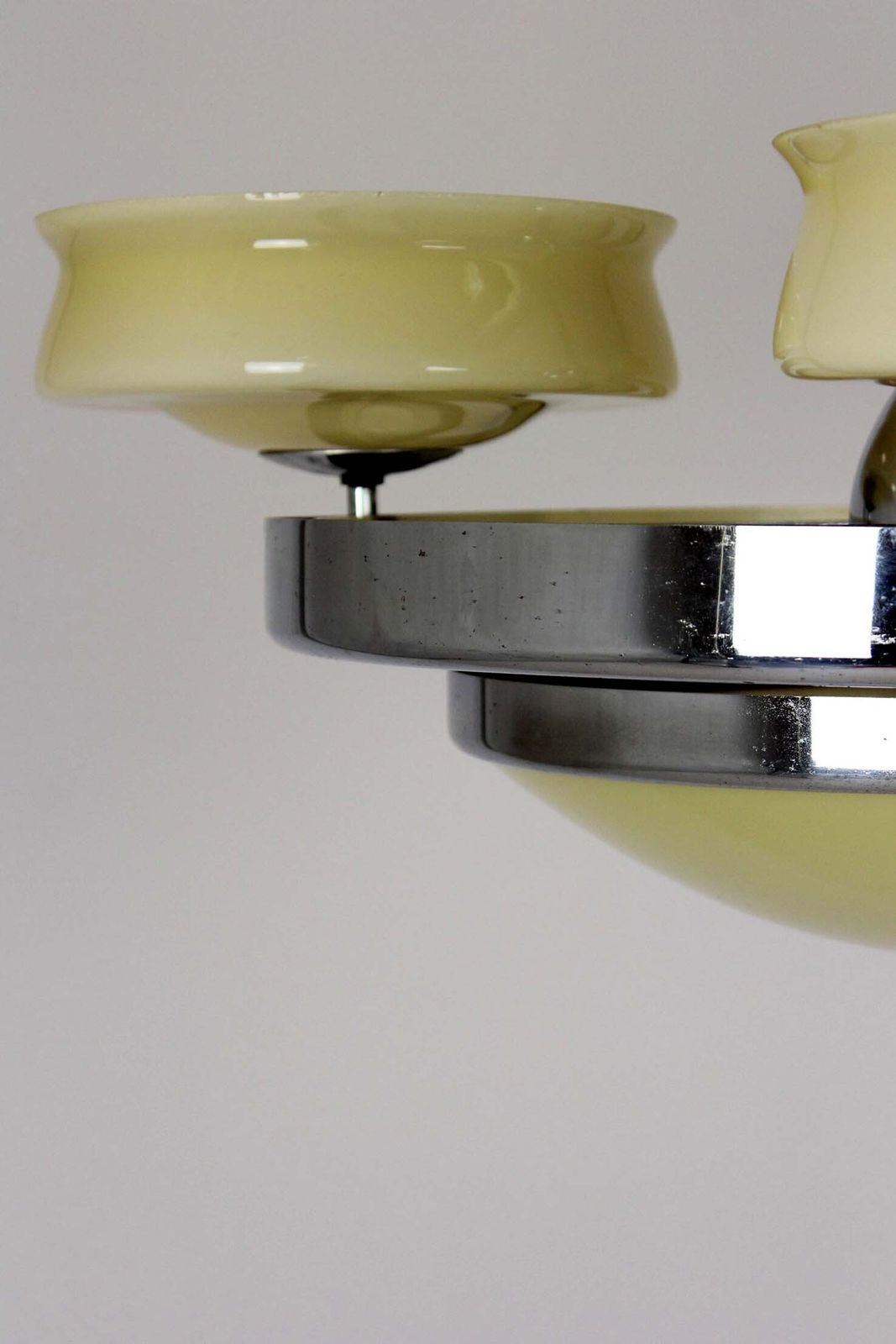 Bauhaus Chrome Chandelier From Zukov, 1940s photo buy