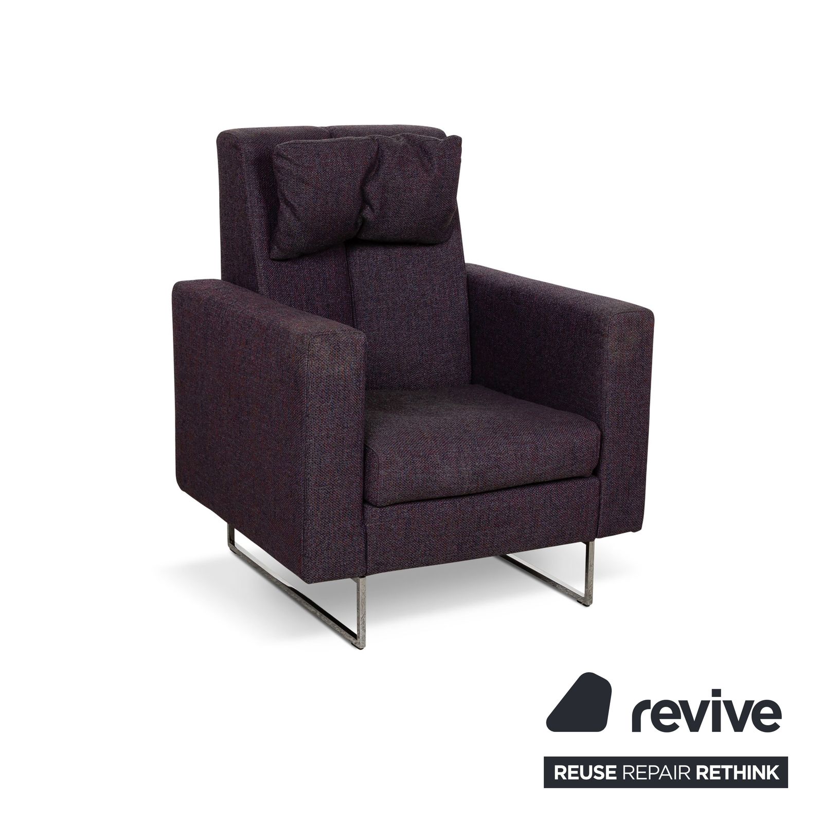 Fauteuil Brühl Embrace en tissu, violet et gris, fonction manuelle photo Mobilier
