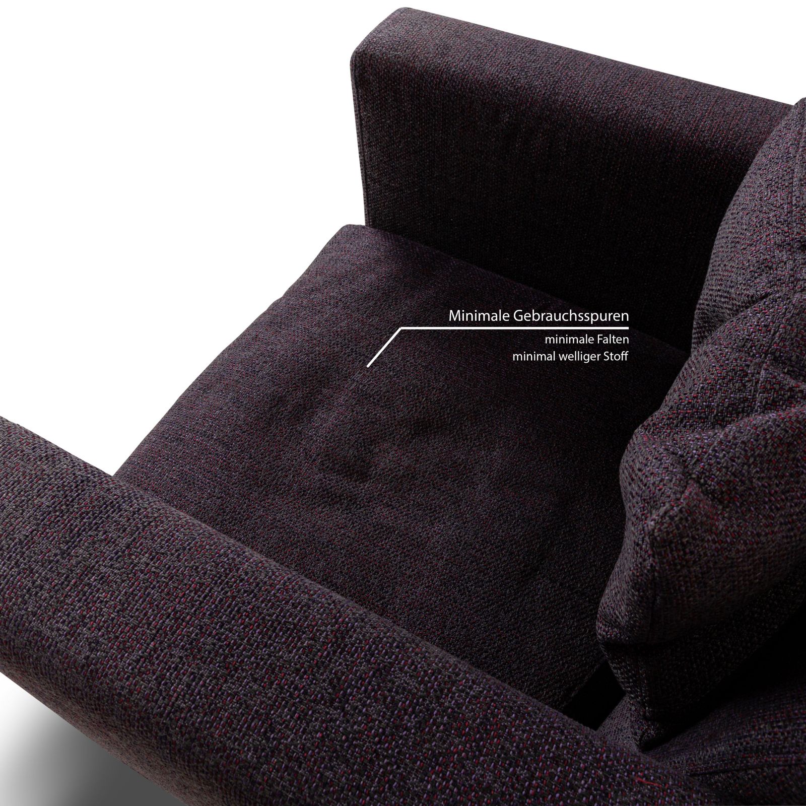 Fauteuil Brühl Embrace en tissu, violet et gris, fonction manuelle photo 1452.0