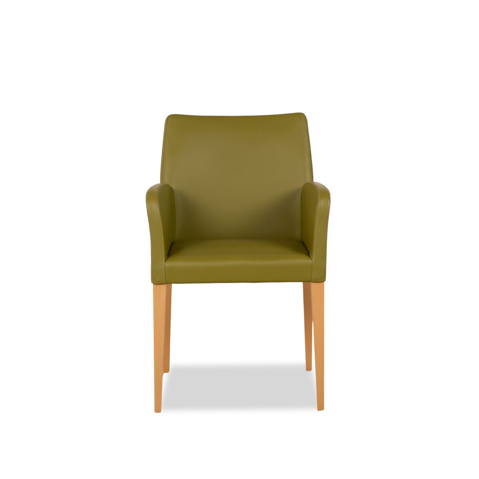Set Of 4 Poltrona Frau Leather Chairs Green photo vinterior