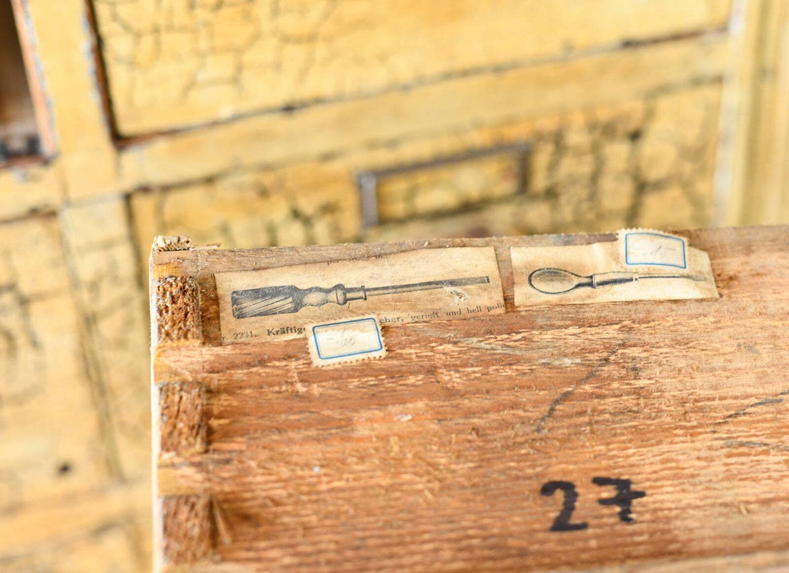 Furniture Early 20th Century Bicycle Repair Shop Drawer Cabinet photo