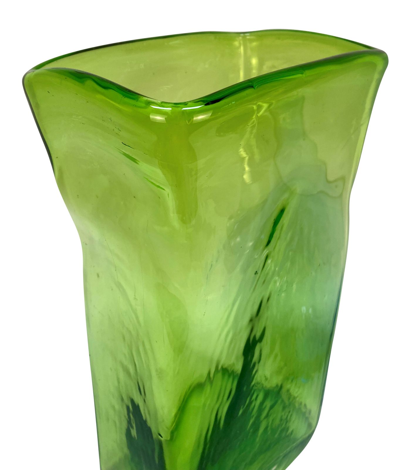 A Set Of Three Swedish Mid Century Glass Vases photo for sale