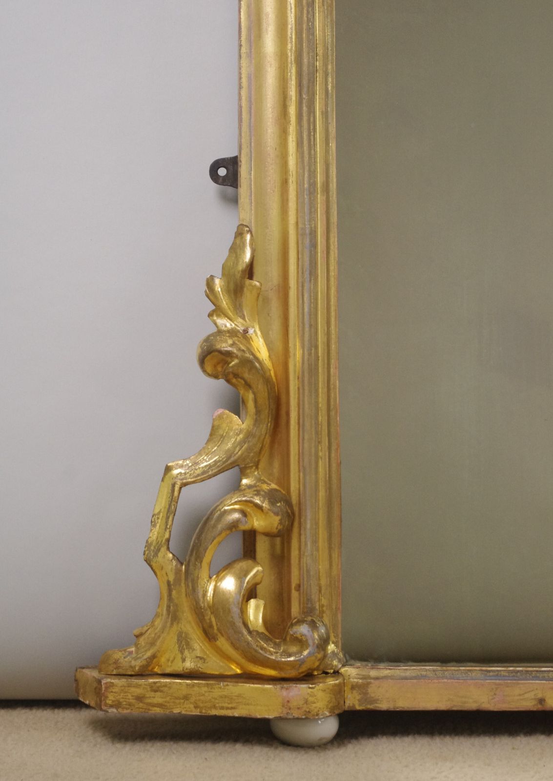 Victorian Gilt Wood Large Arch Top Overmantle Mirror photo buy