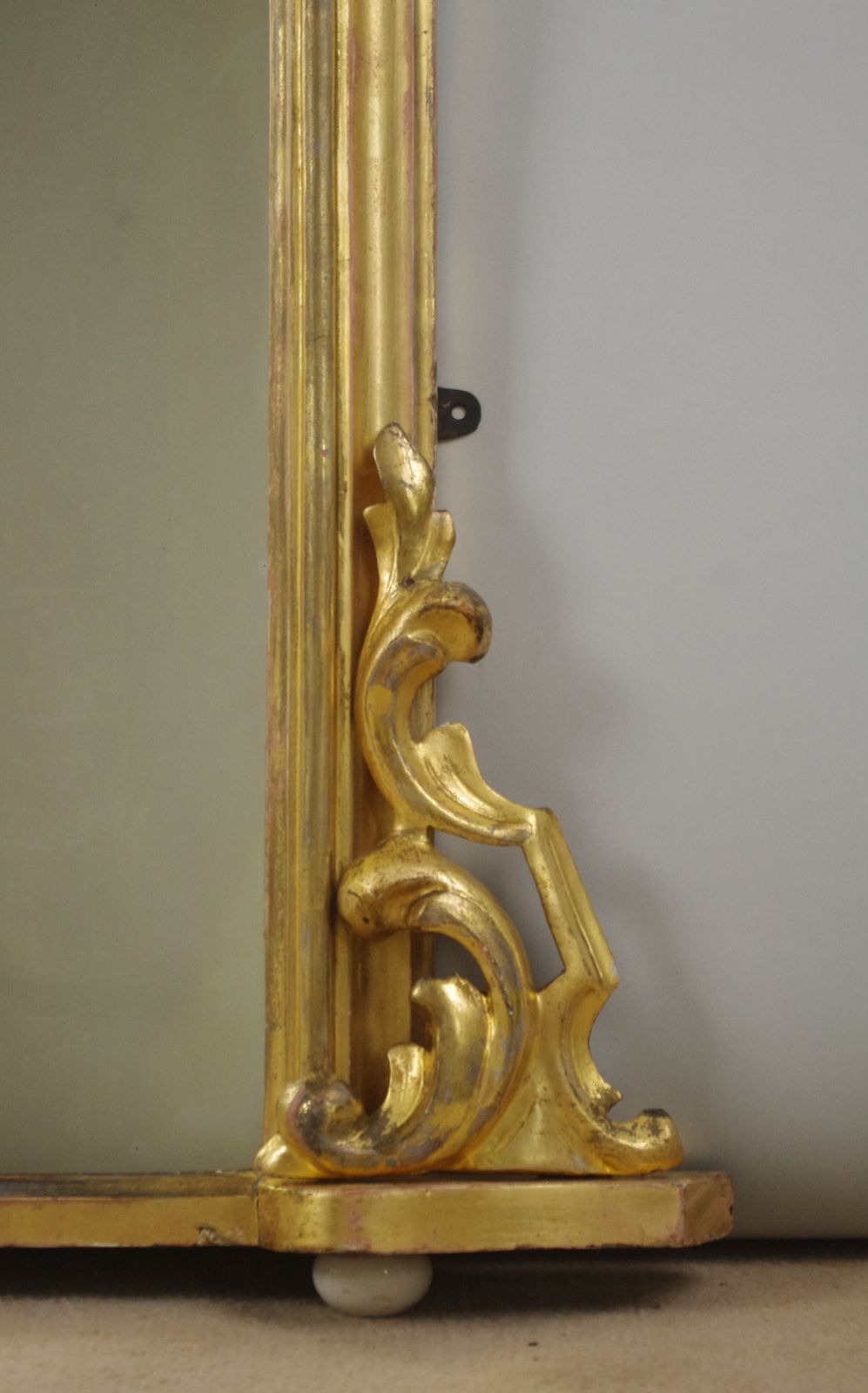 Victorian Gilt Wood Large Arch Top Overmantle Mirror photo vintage