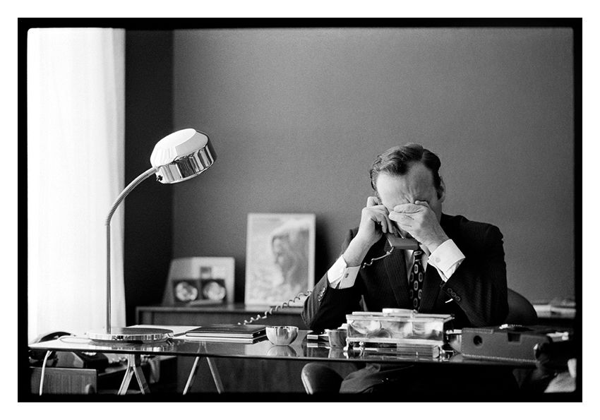 Arthur Steel 'The Dealmaker Rupert Murdoch' Unframed Silver Gelatin Fibre Print photo furniture