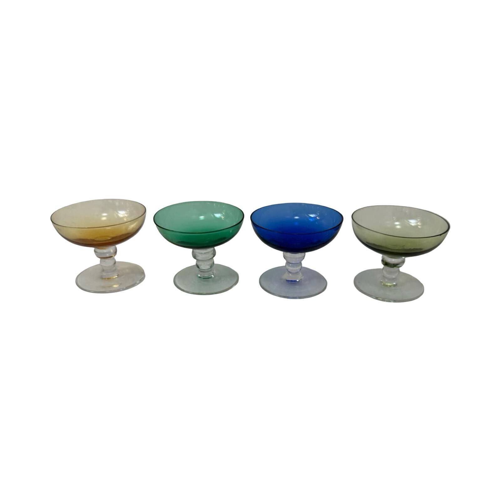 Max Verboeket For Kristalunie Maastricht   Carnival Glass   Set Of 4 Small Shot Glasses   Dutch Glass   No Chips! photo furniture