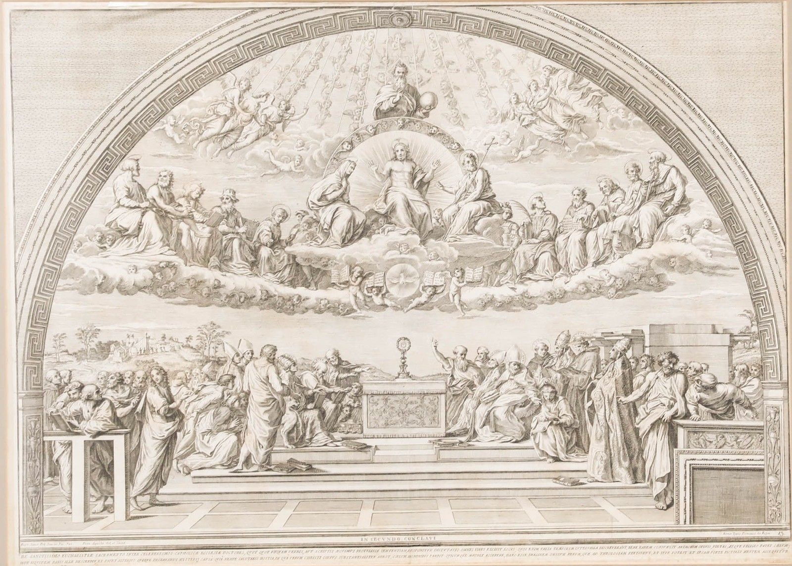 After Raphael (1483 1520) Engraving, Disputation Of The Holy Sacrament photo furniture