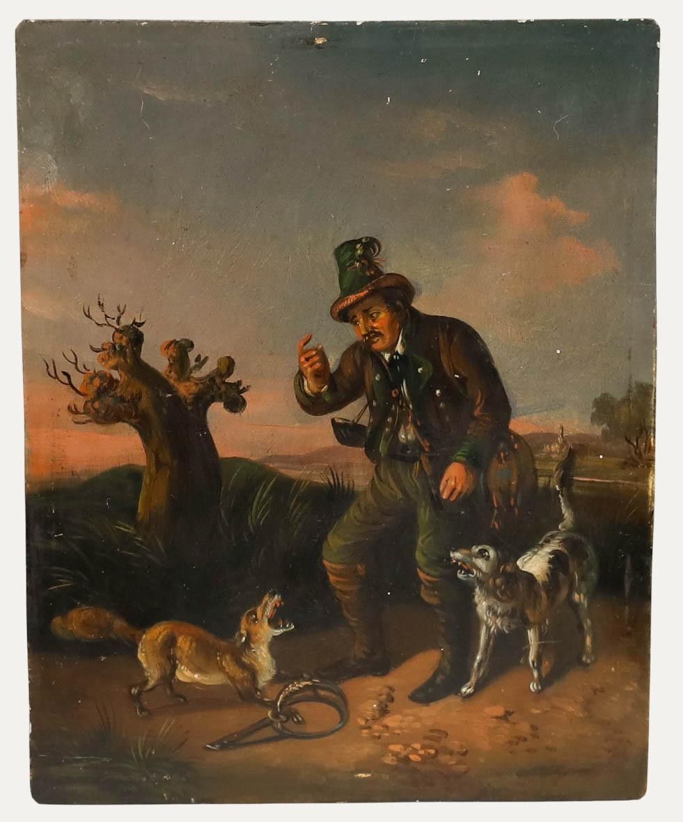 Late 19th Century Oil The Huntsman
