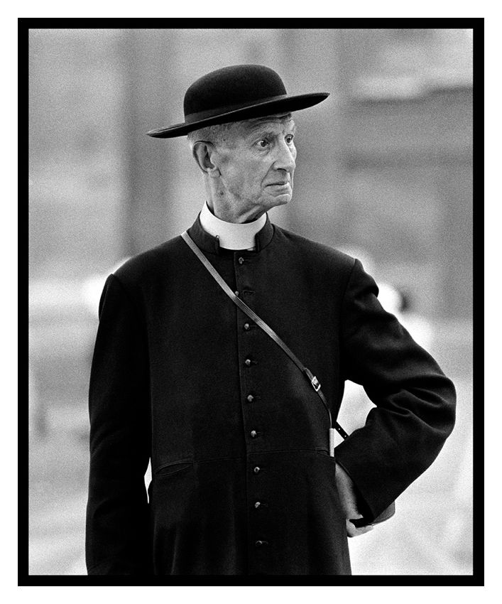 Arthur Steel 'Italian Priest' Unframed Silver Gelatin Fibre Print photo furniture