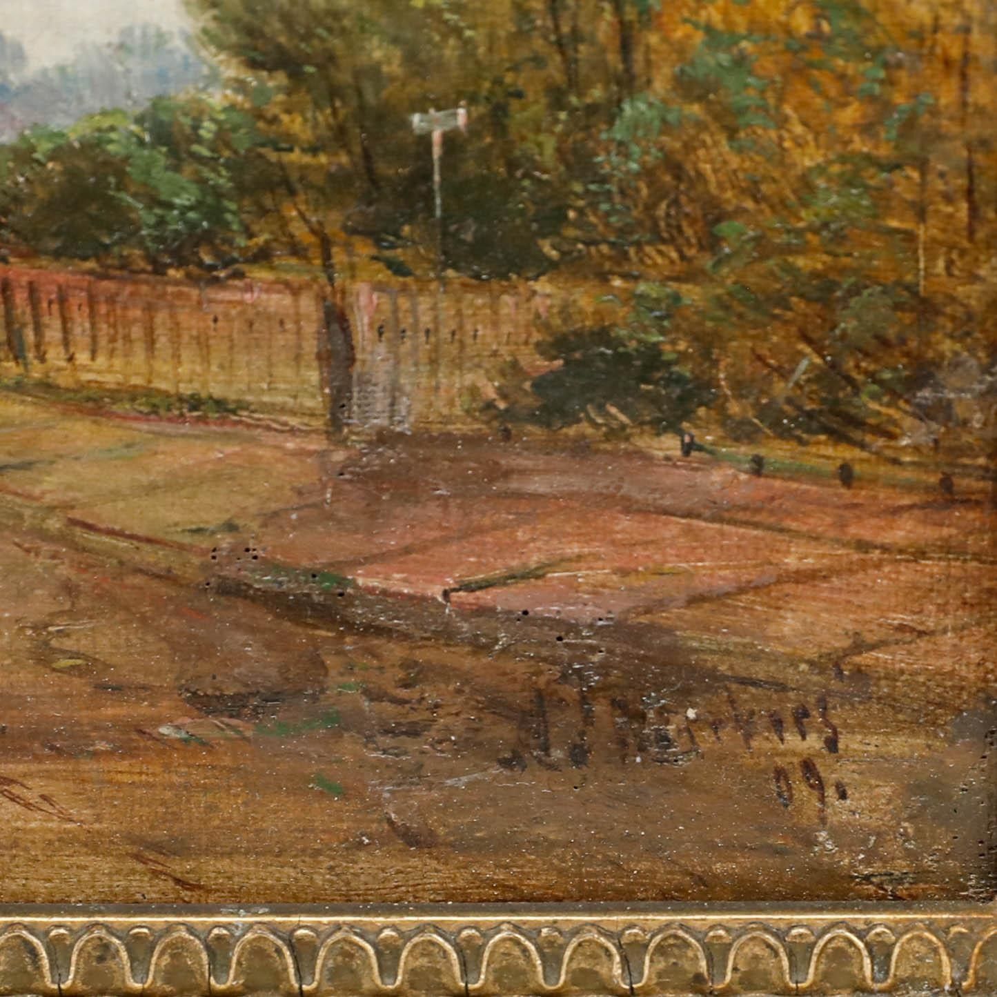 Alfred Henry Vickers (1853 1919) Framed Oil, The Village Of Keston photo buy