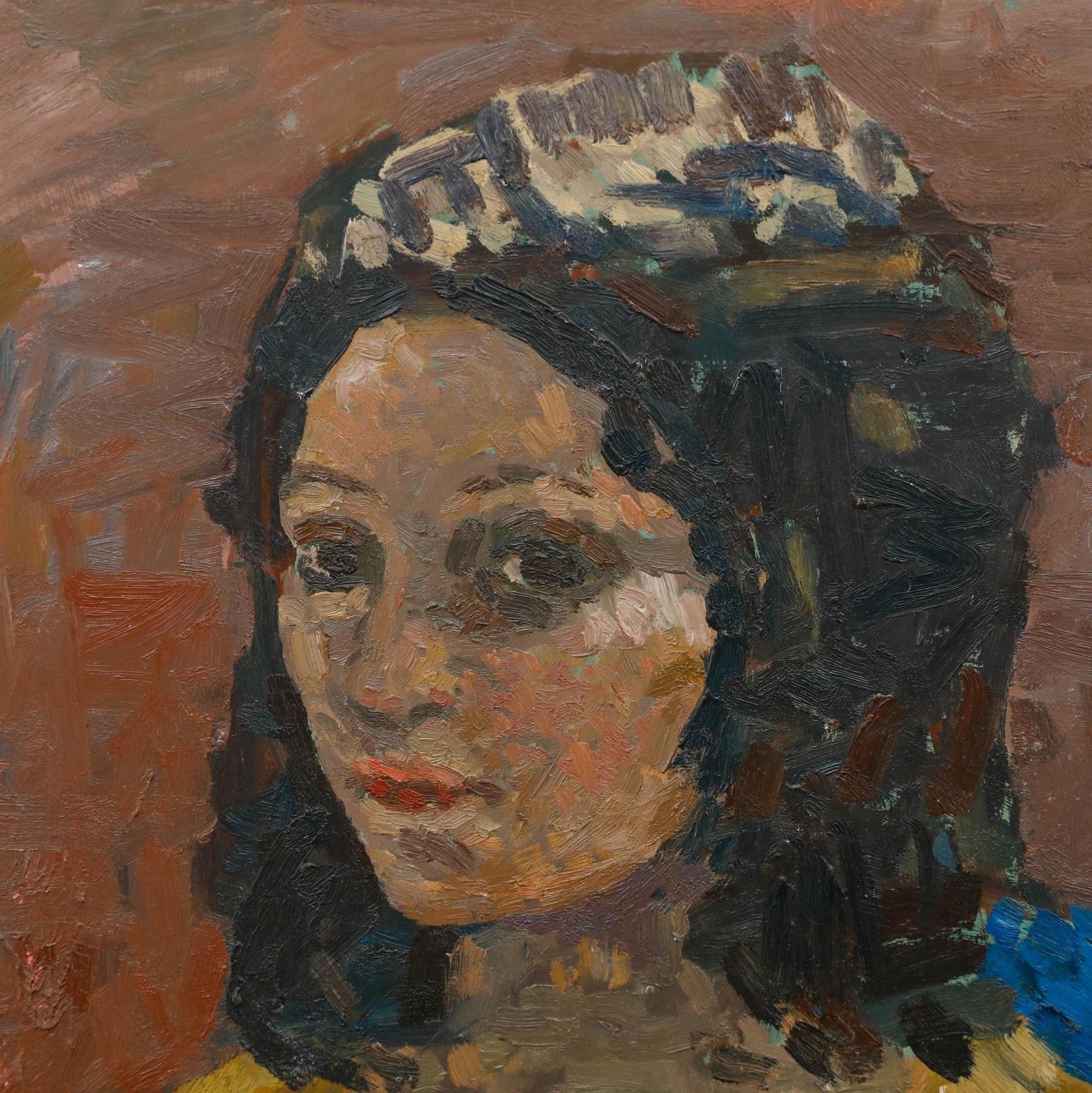 William S. Taylor 20th Century Oil, Lady In Yellow photo Art