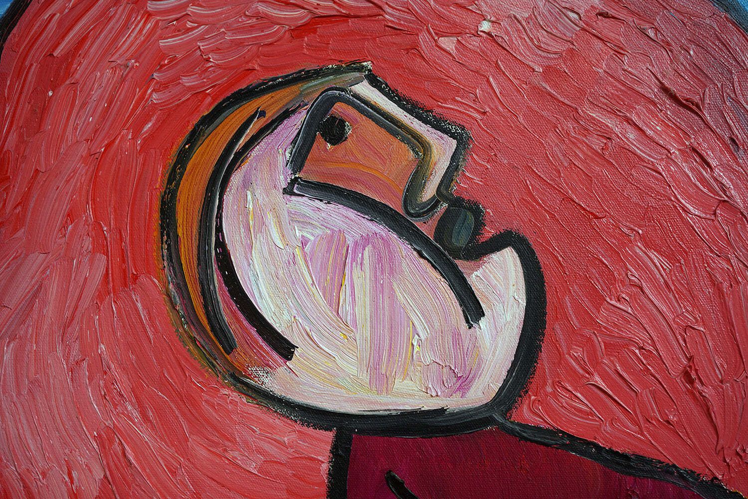 photo for sale A Very Large Oil On Canvas By Albert Louden (B.1943); Untitled; 2004