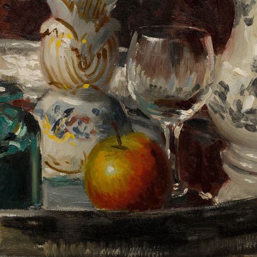 John Whitlock Codner Rwa (1913 2008) Framed Oil, Still Life On A Silver Tray photo Art