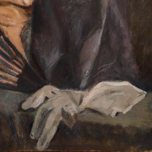 Cecile Hertz Eyrolles (1875 1974) Mid 20th Century Oil, Statue, Veil And Fan photo vinterior