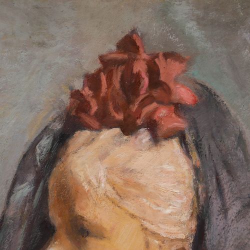 Cecile Hertz Eyrolles (1875 1974) Mid 20th Century Oil, Statue, Veil And Fan photo buy