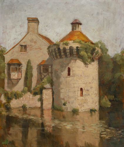Jean Renow 20th Century Oil, Scotney Castle photo furniture