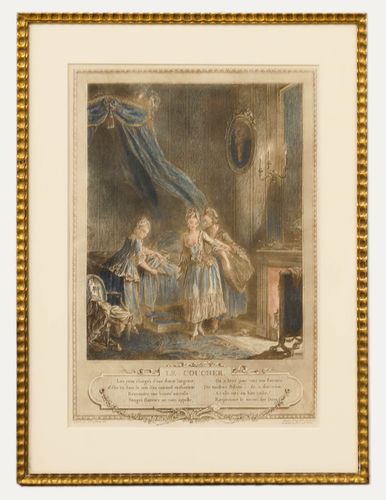 After Sigmund Freudenberger 19th Century Engraving, Le Coucher