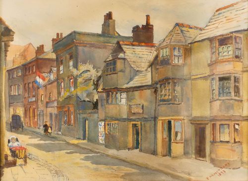 F. Armstrong Framed Late 19th Century Watercolour, George Street, Oxford photo furniture