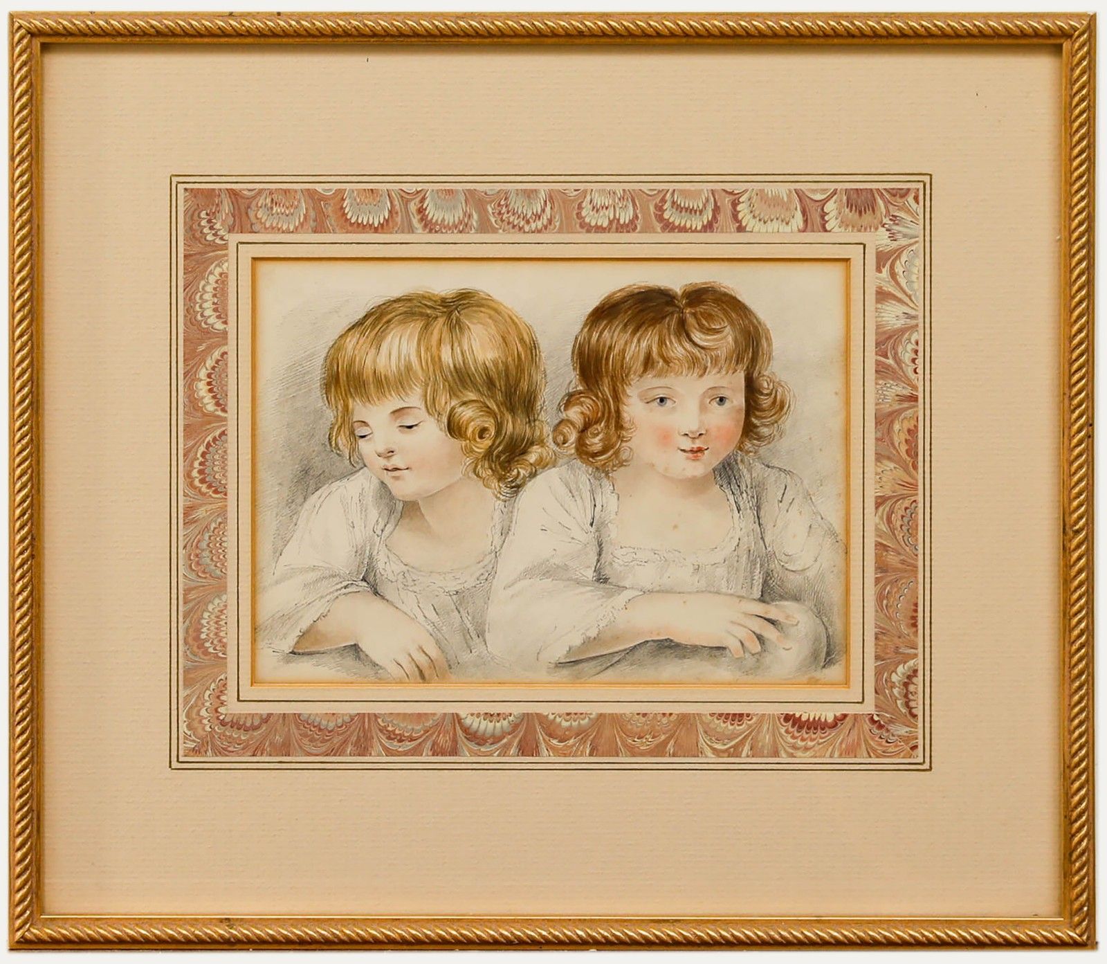 British School 19th Century Watercolour The Twins