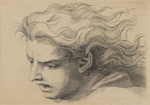 After Jan Schenk (1710 1767) Framed 19th Century Etching, Study Of Male Head photo furniture