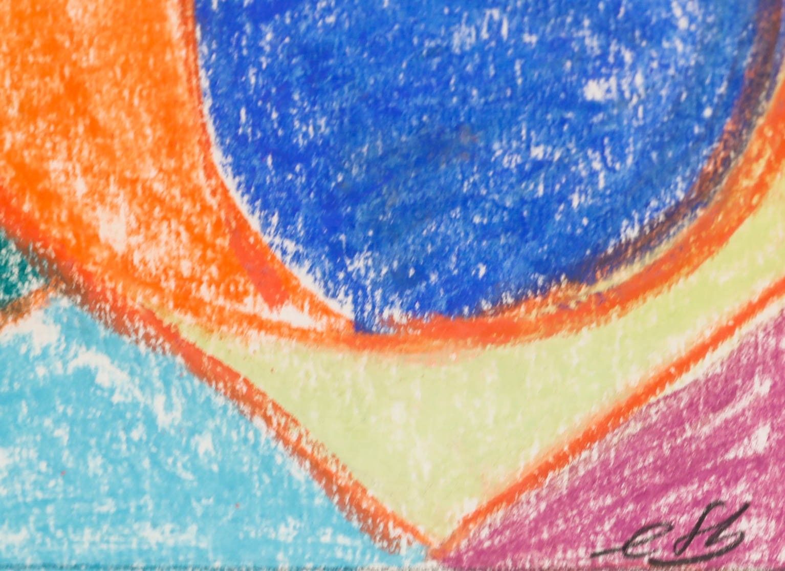 Erwin Steinhauser (1939 2023) 20th Century Pastel, Abstract Composition photo vinterior