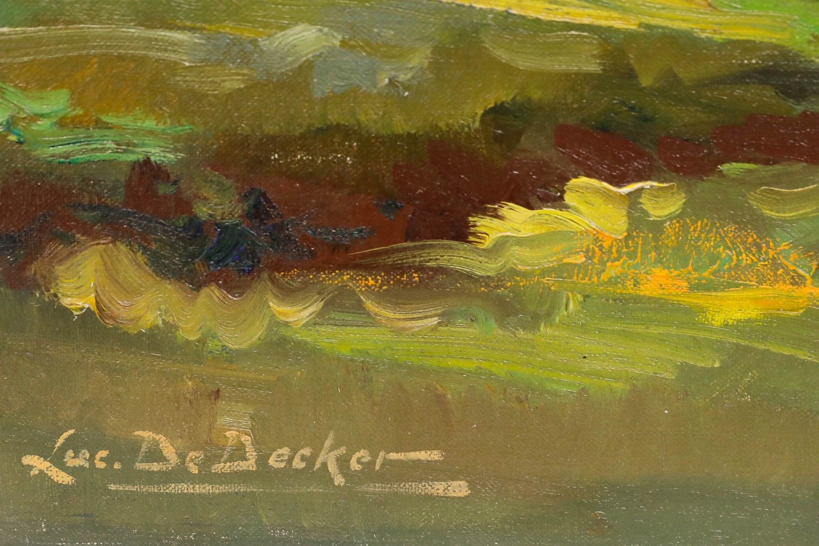 Luc De Decker (1907 1982) Mid 20th Century Oil, Church In The Countryside photo 255.0