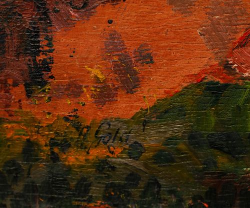 Anton Gold (1914 1970) 1961 Oil, Summer Chalets photo 399.0