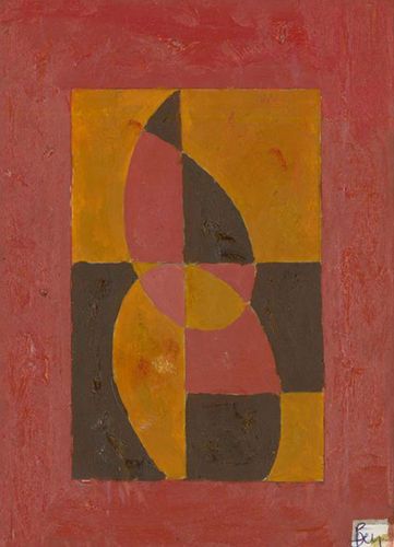 Ben Carrivick Contemporary Oil, Red, Orange, Brown