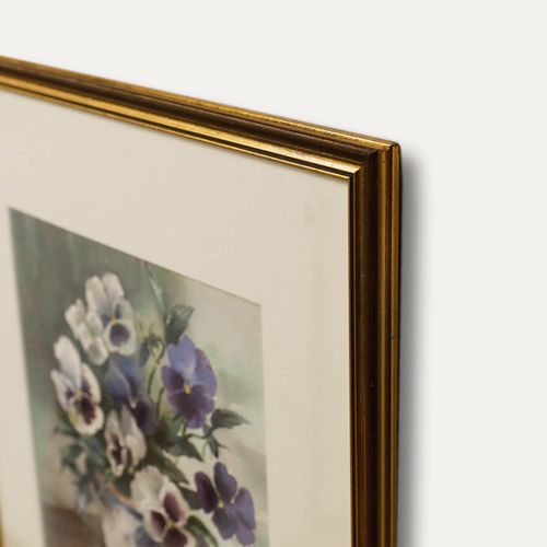 Albert Houghton Frsa (1906 1997) Mid 20th Century Watercolour, Pansies photo 178.0