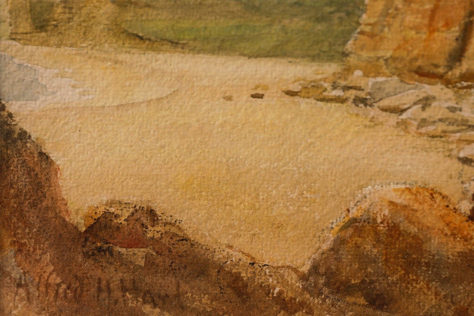 Alfred Henry Hart (1866 1953) Early 20th Century Watercolour, Beachy Cliffs photo vinterior
