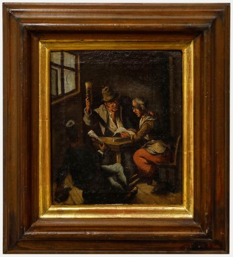 Early 19th Century Oil A Threatening Presence