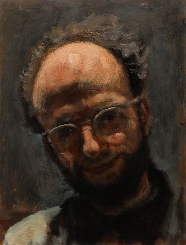 George Weissbort (1928 2013) 20th Century Oil, Self Portrait With A Smile