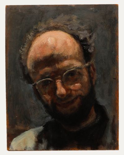 George Weissbort (1928 2013) 20th Century Oil, Self Portrait With A Smile photo furniture