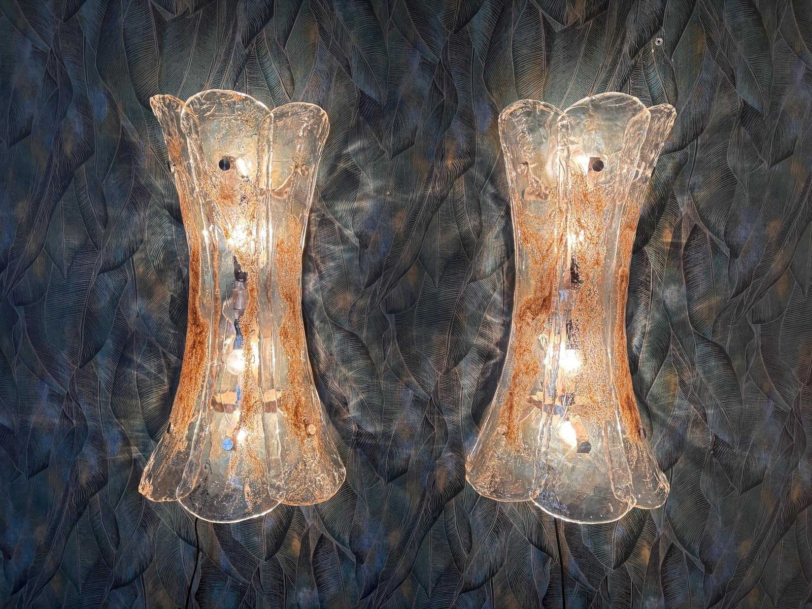 A Pair Of Xxl Murano Wall Lamps By Carlo Nason For Mazzega photo furniture