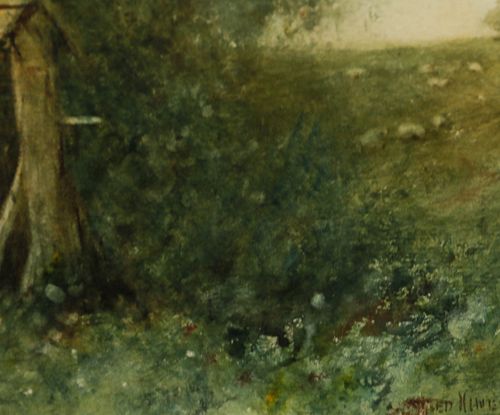 Frederick Hines (Fl.1875 1928) Framed Watercolour, The Cottage Well photo vinterior
