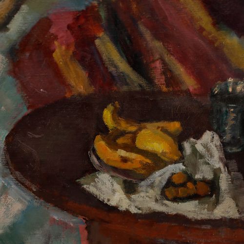 Bertrand Py (1895 1973) Mid 20th Century Oil, Dimanche Paresseux photo Art