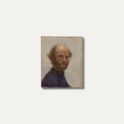 George Weissbort (1928 2013) 20th Century Oil, Self Portrait In Turtleneck Top photo 207.0