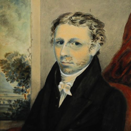 1868 Watercolour Portrait Of Charles Ford photo Art