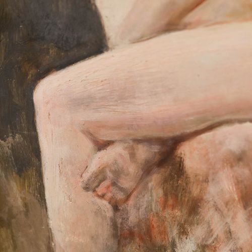 George Weissbort (1928 2013) Framed 20th Century Oil, Nude In Profile photo Art