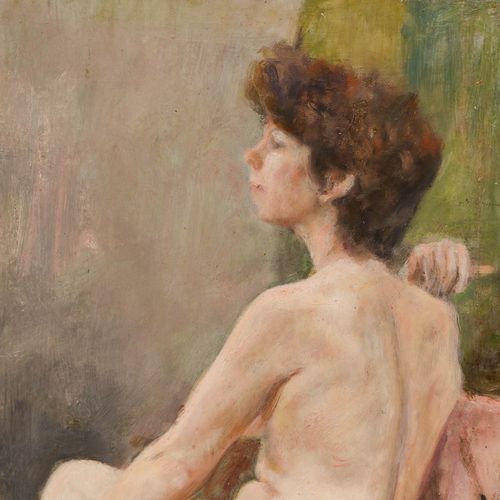 George Weissbort (1928 2013) Framed 20th Century Oil, Nude In Profile photo 359.0