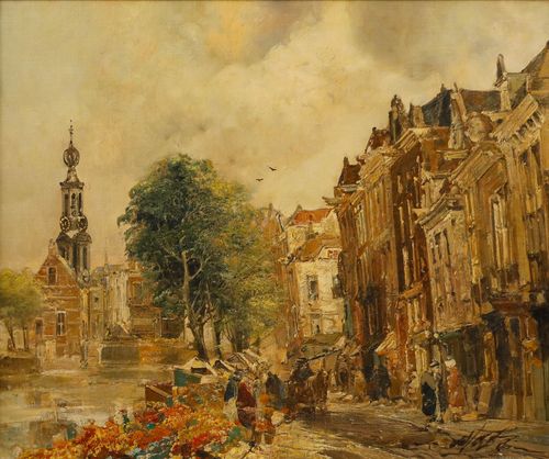 Jan De Vogel Dutch (1909 1984)  1956 Oil, Culemborg, Netherlands photo furniture