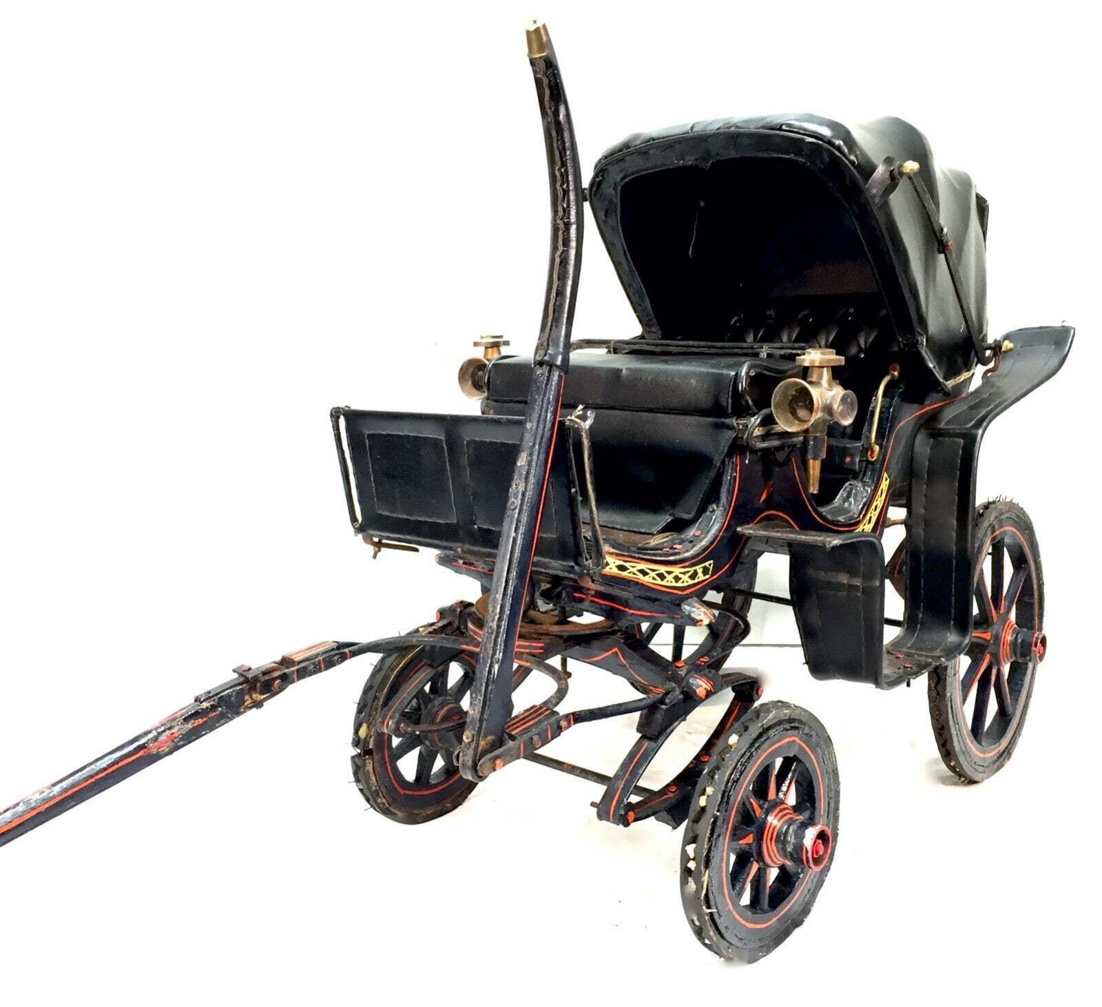 Antique 19th Century Victorian Childs Barouche Horse Drawn Carriage / Cart C1880 photo Home Decor