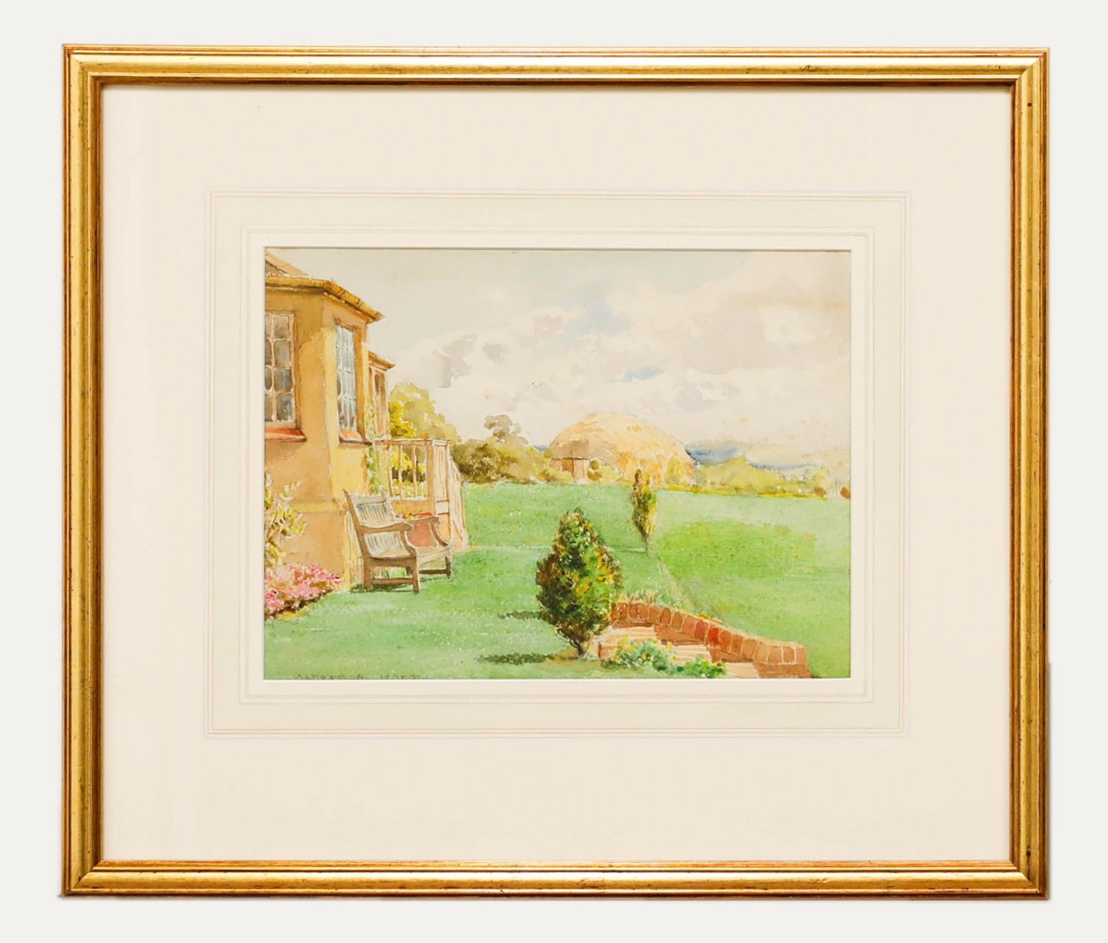 Alfred Henry Hart (1866 1953) Early 20th Century Watercolour, Summer Garden