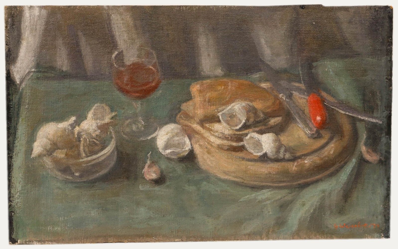 George Weissbort (1928 2013) 20th Century Oil, Whelks & White Bread photo furniture