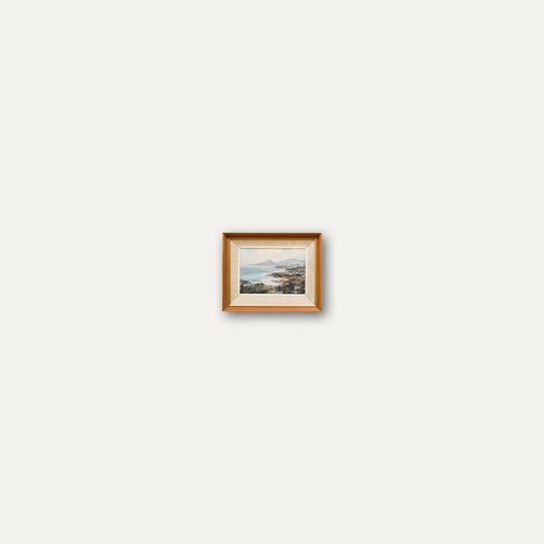 Framed 20th Century Oil The White Strand photo vinterior