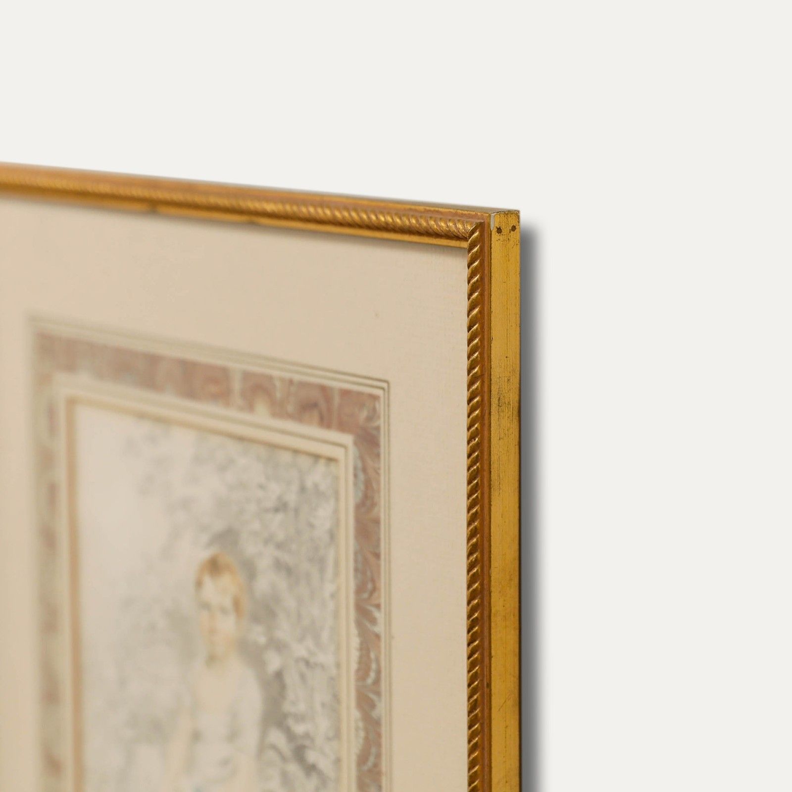 19th Century Watercolour Child Holding Flowers photo 178.0