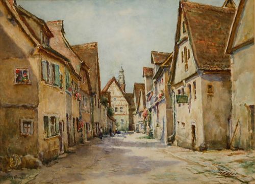Tom Clough (1867 1943) Early 20th Century Watercolour, The Village In June photo furniture